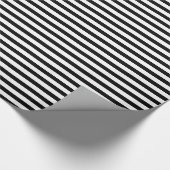 Schwarzweiss-Streifen Geschenkpapier (Ecke)