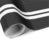 Schwarzweiss-Streifen Geschenkpapier (Rolleneckpunkt)