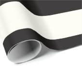 Schwarzweiss-Streifen Geschenkpapier (Rolleneckpunkt)