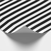 Schwarzweiß Streifen Geschenkpapier (Ecke)
