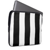 Schwarzweiss-Streifen - Laptop-Hülse Laptopschutzhülle (Vorne Rechts)