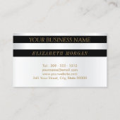 Schwarzweiss-Streifen mit den Goldlippen Visitenkarte (Rückseite)