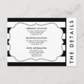 Schwarzweiss-Streifen-moderne Begleitkarte (Vorderseite)