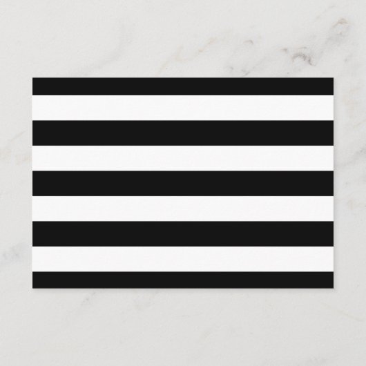 Schwarzweiss-Streifen-moderne Begleitkarte (Rückseite)