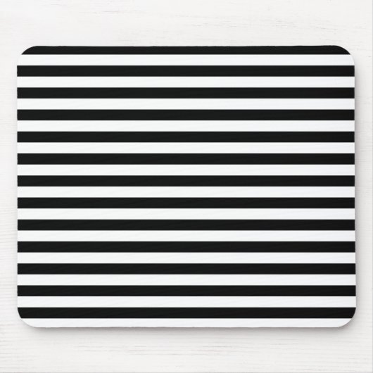 Schwarzweiss-Streifen Mousepad (Vorne)
