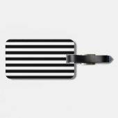 Schwarzweiss-Streifen-Muster Gepäckanhänger (Rückseite horizontal)