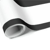 Schwarzweiss-Streifen stilvoll Geschenkpapier (Rolleneckpunkt)