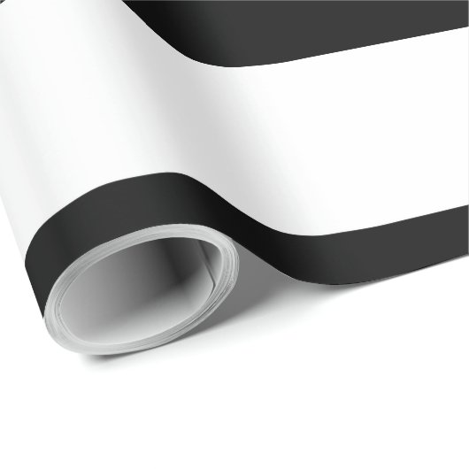 Schwarzweiss-Streifen stilvoll Geschenkpapier (Rolleneckpunkt)