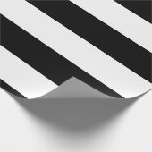 Schwarzweiss-Streifen stilvoll Geschenkpapier (Ecke)