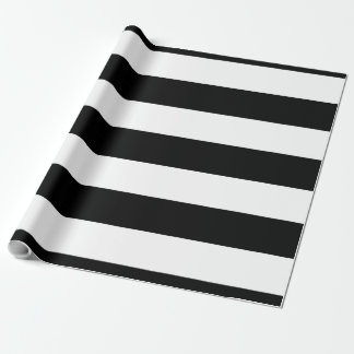 Schwarzweiss-Streifen stilvoll Geschenkpapier