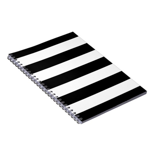 Schwarzweiss-Streifen stilvoll Notizblock (Rechte Seite)
