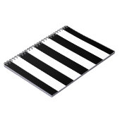 Schwarzweiss-Streifen stilvoll Notizblock (Linke Seite)