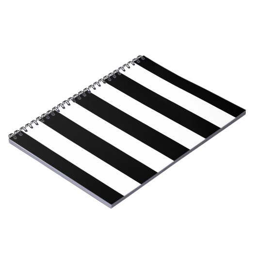 Schwarzweiss-Streifen stilvoll Notizblock (Linke Seite)
