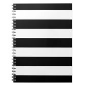 Schwarzweiss-Streifen stilvoll Notizblock (Vorderseite)