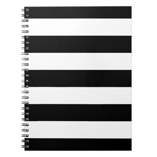 Schwarzweiss-Streifen stilvoll Notizblock (Vorderseite)