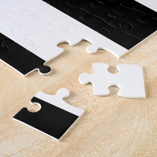 Schwarzweiss-Streifen stilvoll Puzzle (Seite)