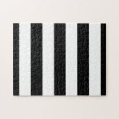 Schwarzweiss-Streifen stilvoll Puzzle (Horizontal)