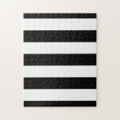 Schwarzweiss-Streifen stilvoll Puzzle (Vertikal)