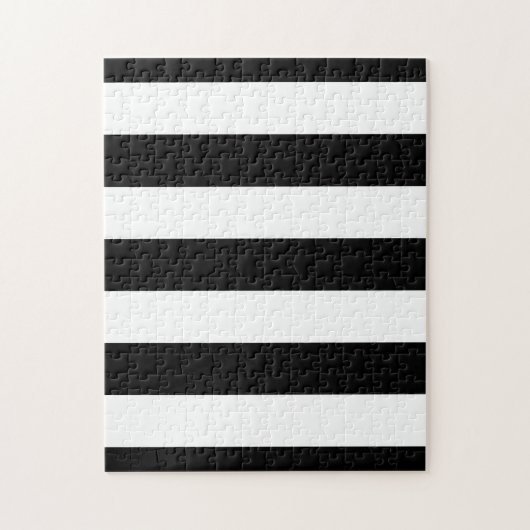 Schwarzweiss-Streifen stilvoll Puzzle (Vertikal)