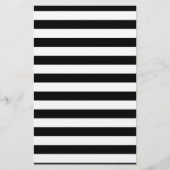 Schwarzweiss-Streifen-| Striped Entwurf Briefpapier (Vorderseite)