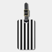 Schwarzweiss-Streifen-| Striped Entwurf Gepäckanhänger (Vorderseite vertikal)