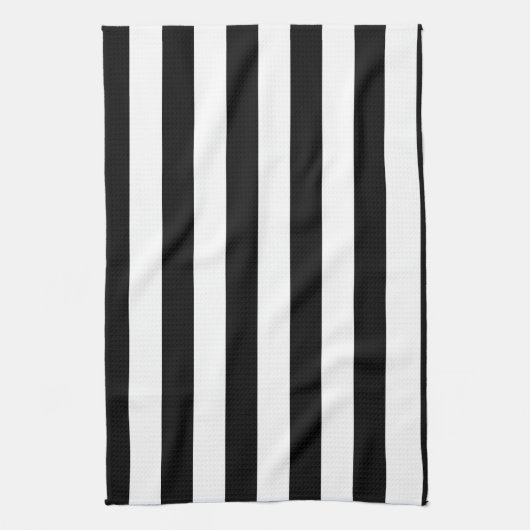 Schwarzweiss-Streifen-| Striped Entwurf Geschirrtuch (Vertikal)