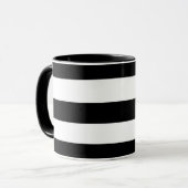 Schwarzweiss-Streifen Tasse (Vorderseite Links)