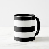 Schwarzweiss-Streifen Tasse (VorderseiteRechts)