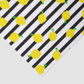 Schwarzweiss-Streifen u. Zitrone Seidenpapier (Ausschnitt)