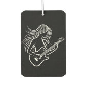 Schwarzweiß-Strichmännchen Autolufterfrischer (Vorderseite)