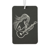 Schwarzweiß-Strichmännchen Autolufterfrischer (Rückseite)