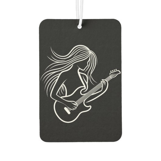 Schwarzweiß-Strichmännchen Autolufterfrischer (Rückseite)