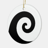 Schwarzweiss-Strudel-Entwurfs-Verzierung Keramik Ornament (Links)