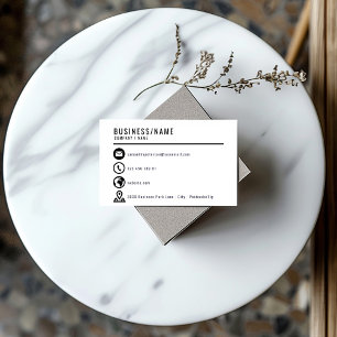 Schwarzweiß-Symbole - Visitenkarte