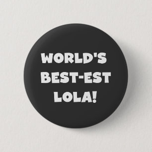 Schwarzweiss-T - Shirts des Gut-est Lola der Welt Button