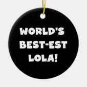 Schwarzweiss-T - Shirts des Gut-est Lola der Welt Keramikornament (Vorne)