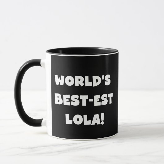 Schwarzweiss-T - Shirts des Gut-est Lola der Welt Tasse (Links)