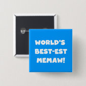 Schwarzweiss-T - Shirts des Gut-est Memaw der Welt Button (Vorne & Hinten)