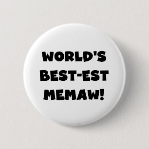 Schwarzweiss-T - Shirts des Gut-est Memaw der Welt Button