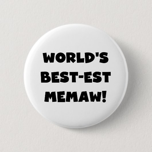 Schwarzweiss-T - Shirts des Gut-est Memaw der Welt Button (Vorderseite)
