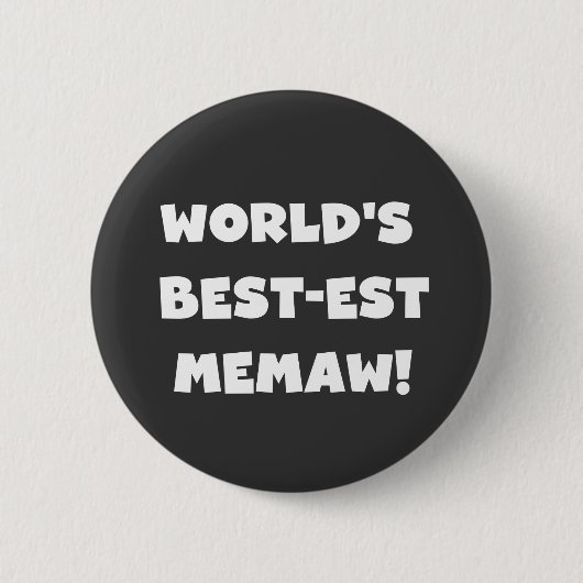 Schwarzweiss-T - Shirts des Gut-est Memaw der Welt Button (Vorderseite)