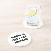 Schwarzweiss-T - Shirts des Gut-est Memaw der Welt Sandstein Untersetzer (Seite)