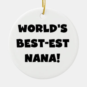 Schwarzweiss-T - Shirts des Gut-est Nana der Welt Keramik Ornament
