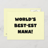 Schwarzweiss-T - Shirts des Gut-est Nana der Welt Postkarte (Vorne/Hinten)