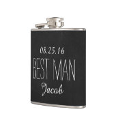 Schwarzweiss-Tafel-Trauzeuge Flachmann (Links)