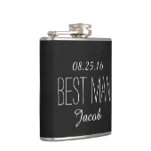 Schwarzweiss-Tafel-Trauzeuge Flachmann (Rechts)