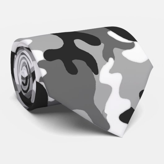 Schwarzweiss-Tarnung Krawatte (Gerollt)