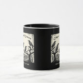 Schwarzweiß-Tasse mit City of Crows Graphic Tasse (Zentrum)