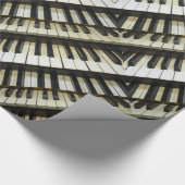 Schwarzweiss-Tastaturpapier Geschenkpapier (Ecke)