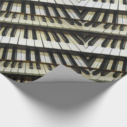 Schwarzweiss-Tastaturpapier Geschenkpapier (Ecke)